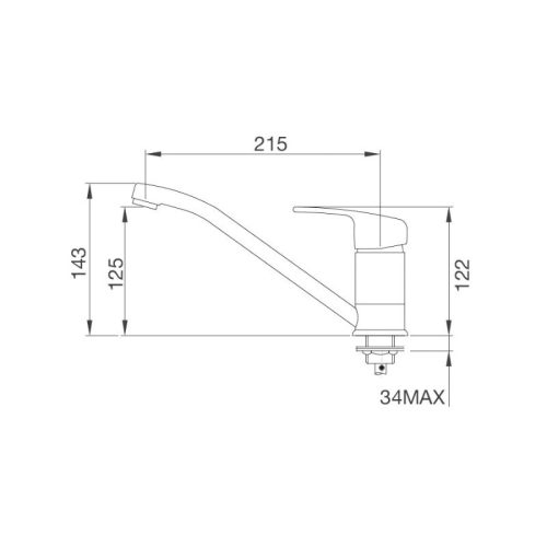 Vòi rửa chén Malloca K120C 3 thong so voi rua chen malloca k120c