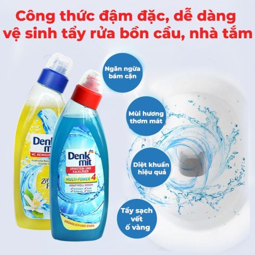 Dung dịch tẩy rửa bồn cầu Denkmit 750ML 3 anh dung dich tay rua bon cau denkmit 750ml