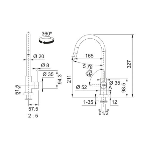 Vòi nước lạnh Franke CT905C Cold Water Tap 3 anh voi nuoc lanh franke ct905c cold water tap