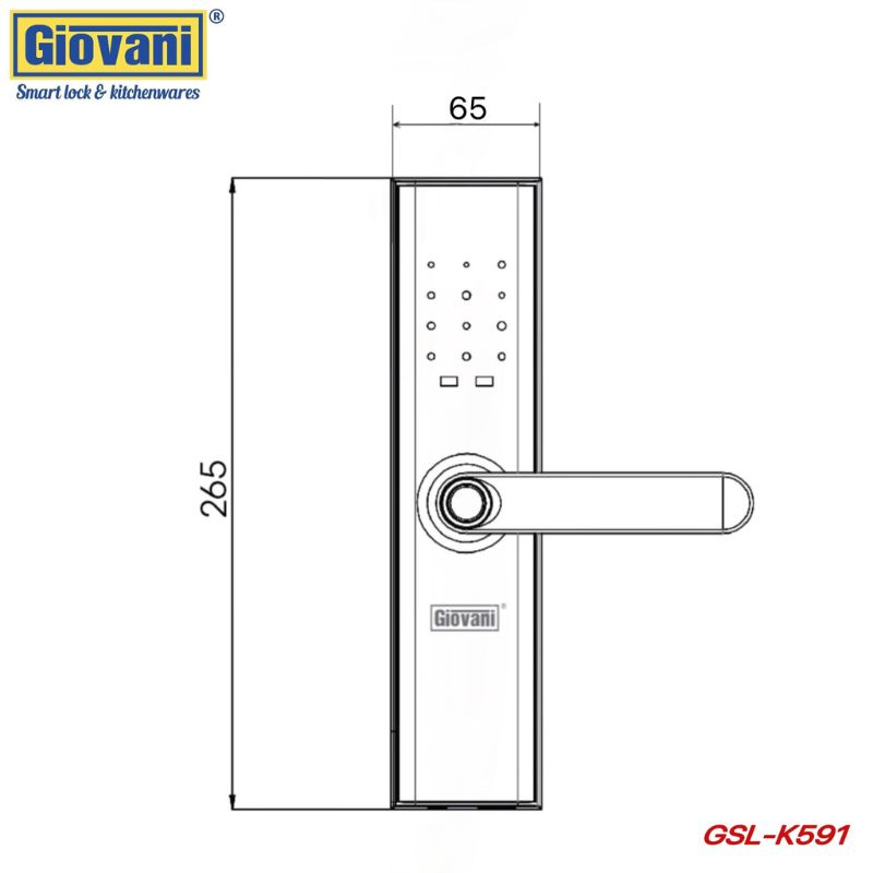 Khóa vân tay thông minh GIOVANI GSL-K591B Khóa vân tay thông minh GIOVANI GSL-K591B