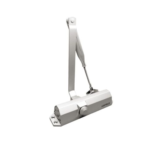 Tay đẩy hơi Hafele 489.30.035 cùi chỏ 80kg DC413 màu bạc