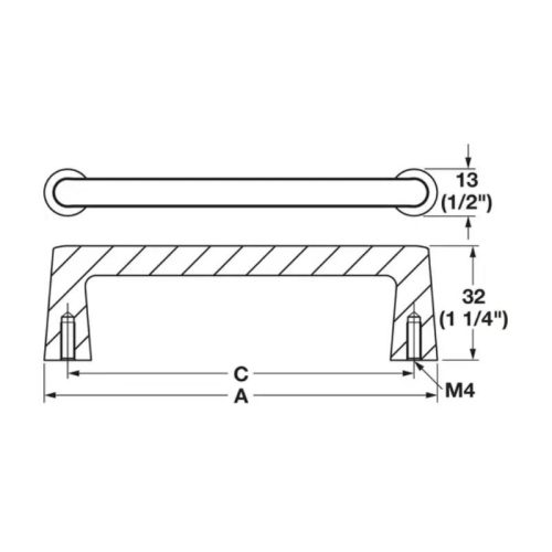 Tay nắm tủ Hafele 106.71.330 3 thong so tay nam tu hafele 106 71 330