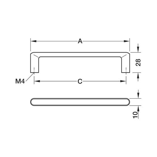 Tay nắm tủ Hafele 106.71.390 3 thong so tay nam tu hafele 106 71 390