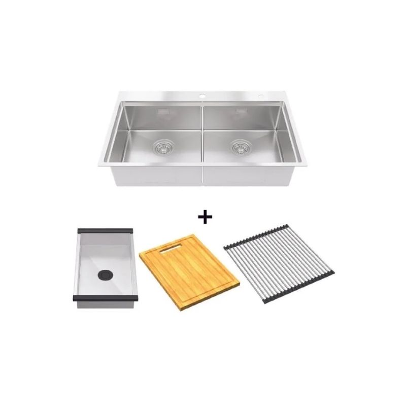 Combo chậu bếp Hafele và phụ kiện 567.94.058 Combo chậu bếp Hafele và phụ kiện 567.94.058