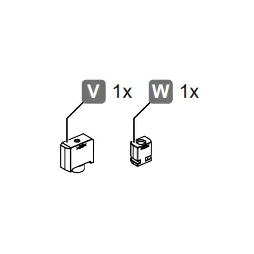 Bộ phụ kiện bổ sung Slido Hafele 943.55.003 W-Fo32 100-T hệ ray dưới 6 kich thuoc 5 bo phu kien bo sung slido hafele 943 55 003 w fo32 100 t he ray duoi