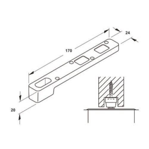 Bản lề sàn Inox mờ Hafele 932.77.090 2 kich thuoc ban le san inox mo hafele 932 77 090
