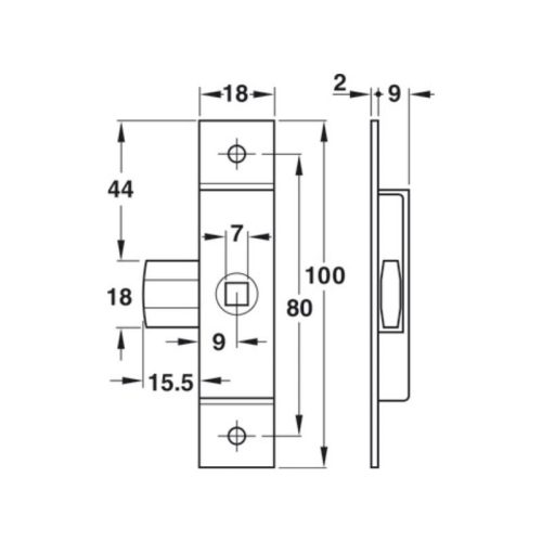 Khóa budget Hafele 911.61.060 mạ kẽm 3 kich thuoc khoa budget hafele 911 61 060 ma kem