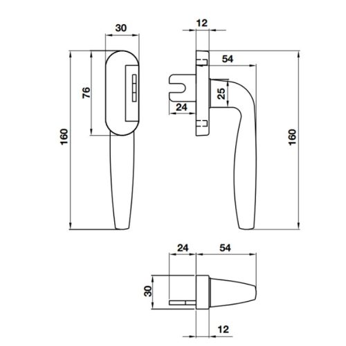 Tay nắm Hafele HL859 974.31.413 cửa nhôm 3 kich thuoc tay nam hafele hl859 974 31 413