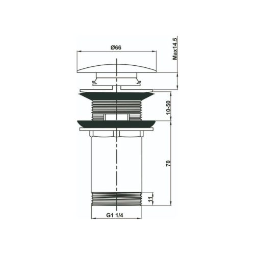 Thông số bộ xả nhấn có xả tràn Hafele 589.15.930