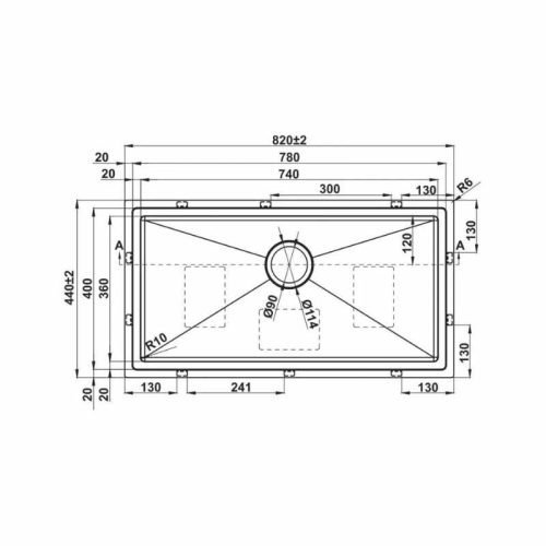 Thông số chậu inox Hafele WS R10 HS25-SSN1S-8244 567.94.021