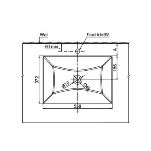 Thông số chậu lavabo đặt bàn Kyoto Hafele 588.79.130