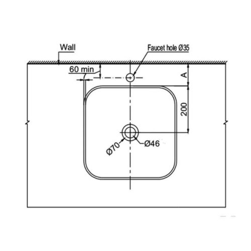 Thông số chậu rửa mặt lavabo Kobe Hafele 588.79.078