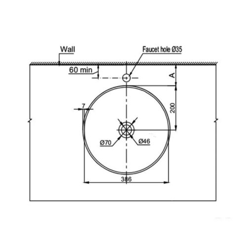 Thông số chậu rửa mặt lavabo Vigor Hafele 588.79.076