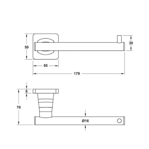 Thông số giá treo giấy vệ sinh Hafele 580.41.440