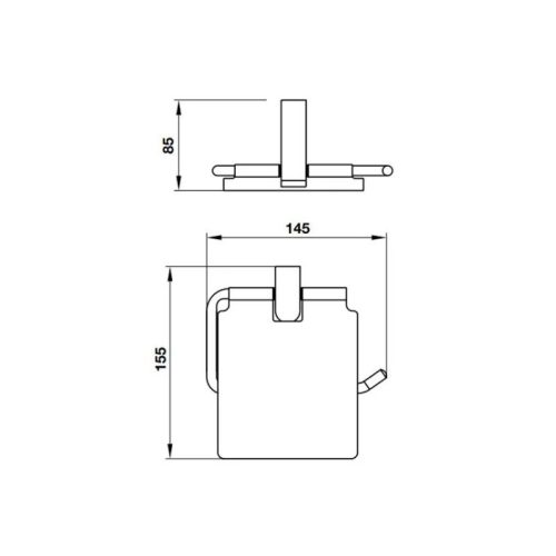 Thông số giá treo giấy vệ sinh Hafele Chiba 580.87.540