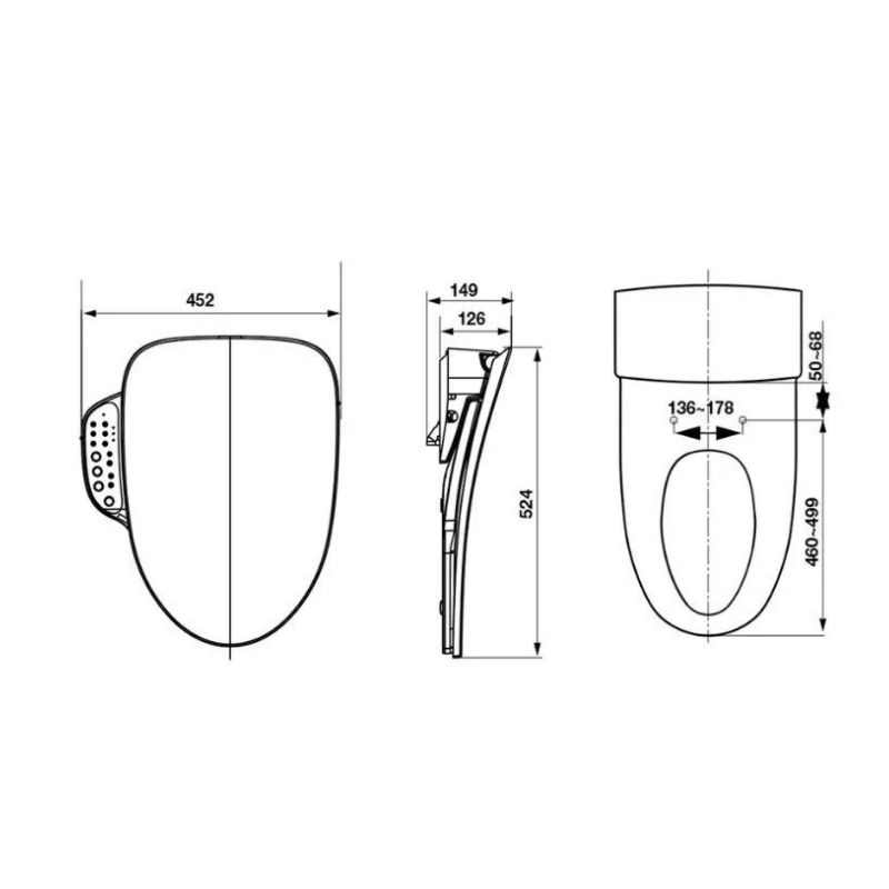 Thông số nắp bồn cầu thân V Sense Hafele 588.79.414 Thông số nắp bồn cầu thân V Sense Hafele 588.79.414