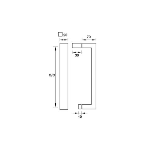 Tay nắm kéo phòng tắm kính C/C 550mm Hafele 903.11.564 4 thong so tay nam keo phong tam kinh c c 550mm hafele 903 11 564