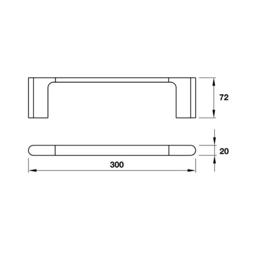 Thông số thanh treo khăn Hafele Chiba 580.87.513