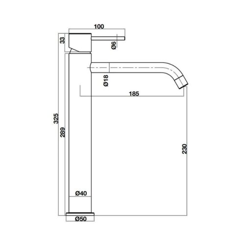 Thông số vòi trộn lavabo Hafele Retro 230 CP 589.15.012