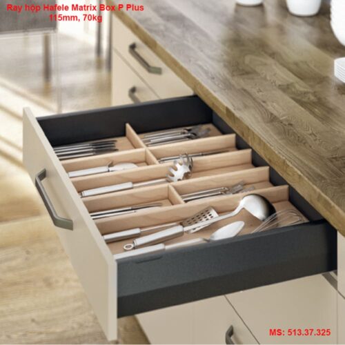 Ray hộp Hafele Matrix Box P Plus 115 mm 513.37.325 3 anh ray hop hafele matrix box p plus 115 mm 513 37 325