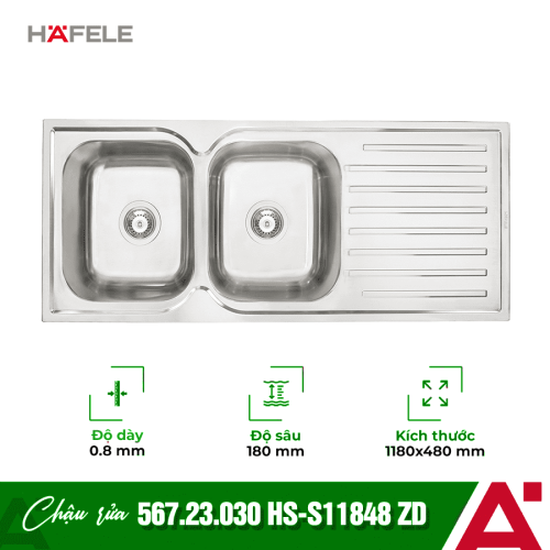 Chậu rửa chén bát Hafele HS-S11848 ZD 567.23.030