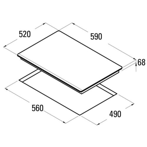 Kích thước bếp từ Cata IB 604 BK