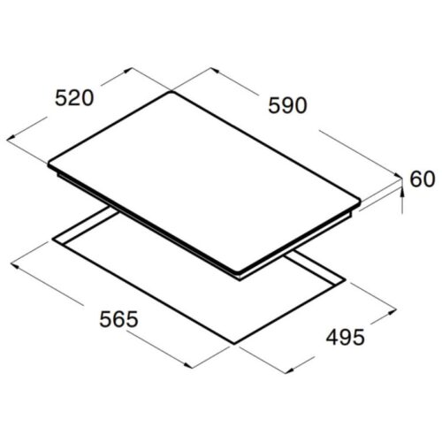 Kích thước bếp từ Cata IB 6303 BK