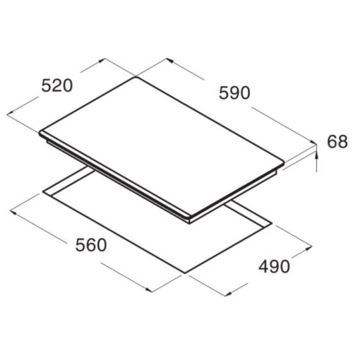 Kích thước bếp từ Cata IF 6011 BK