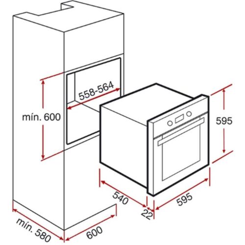 Kích Thước lò nướng Teka HS 720