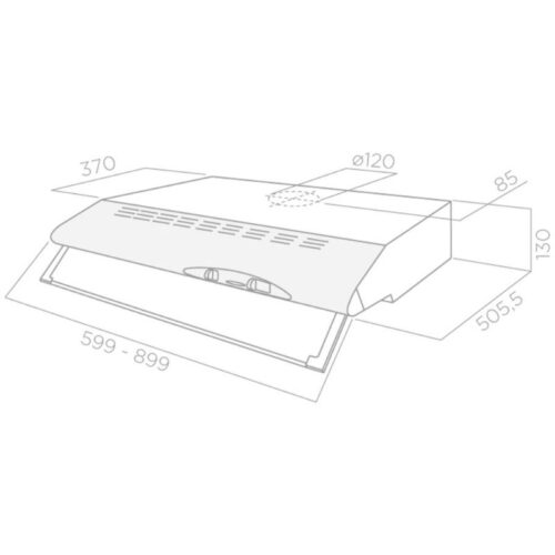 Máy hút mùi Elica CONCORDE 2M IX/F/60 3 Kích thước máy hút mùi Elica CONCORDE 2M IX/F/60