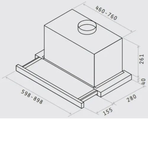 Kích thước máy hút mùi Elica ELITE26 IX/A/90
