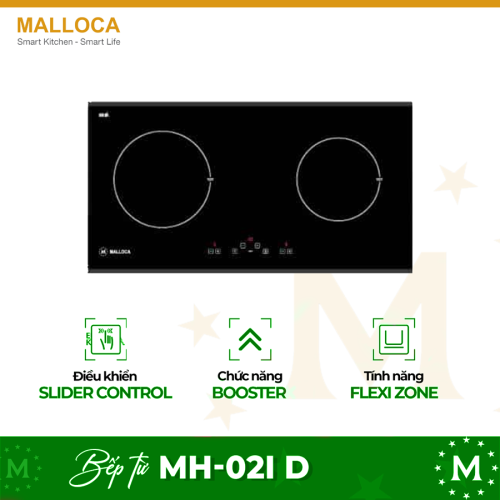 Bếp từ đôi Malloca MH-02I D