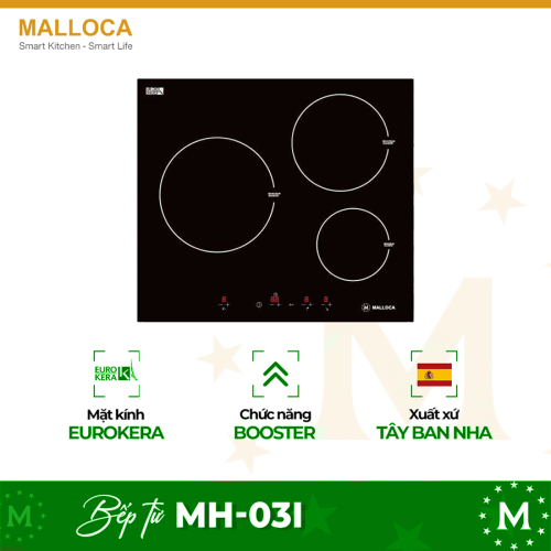 Bếp từ ba vùng nấu Malloca MH-03I