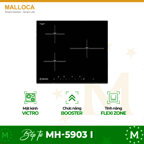 Bếp từ ba vùng nấu Malloca MH-5903 I
