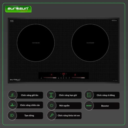 Bảng điều khiển bếp từ 2 vùng nấu Eurosun EU-T710Pro