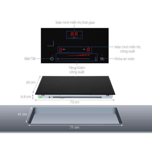 Kích thước Bếp từ âm Electrolux EHI7325BA