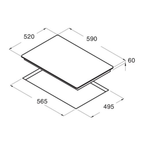 Kích thước bếp từ Cata I 6003 BK