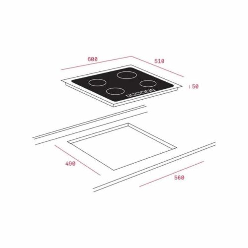 Kích thước của Bếp Từ Teka IR 6320 White