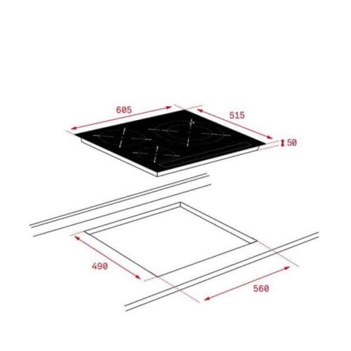 Kích thước của Bếp từ TEKA ITF 65320 BK MSP