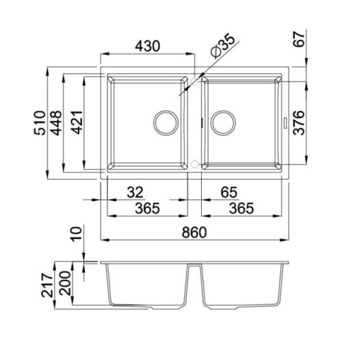 Chậu đá Malloca TITANIUM G-45073