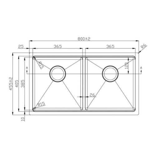Kích thước chậu rửa bát Konox Workstation Sink – Undermount Sink KN8046DUB