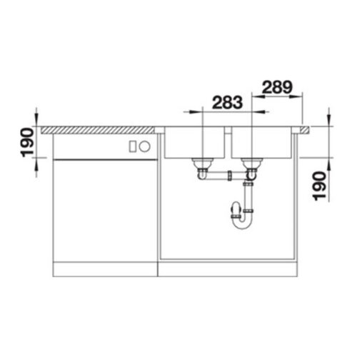 Kích thước chậu rửa chén Blanco ANDANO 340 IF