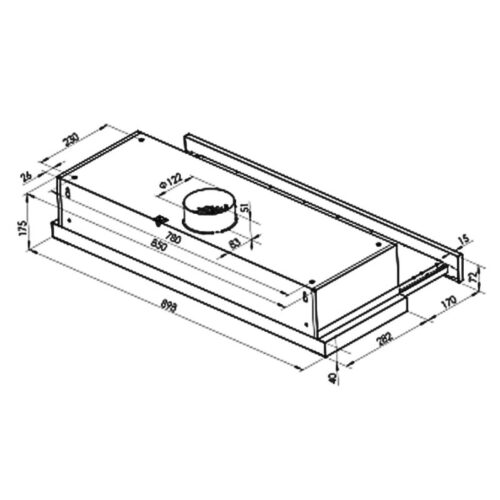 Kích thước máy hút mùi Electrolux ECP9541X