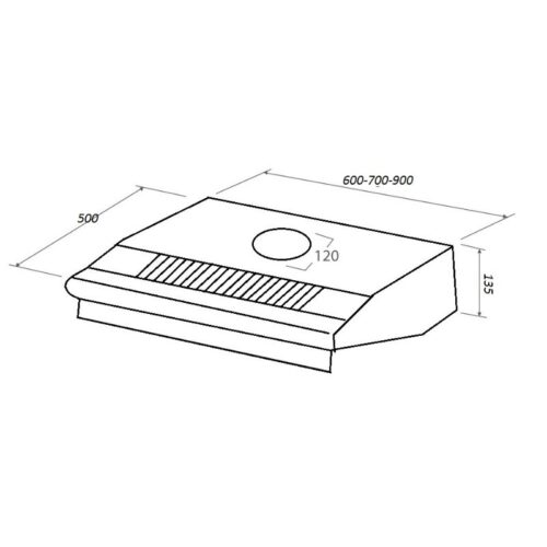 Kích thước máy Hút Mùi Malloca F870B