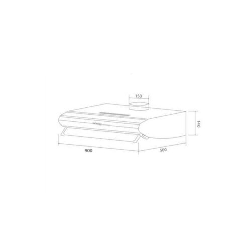 Kích thước máy hút mùi Malloca SP2195 - 900