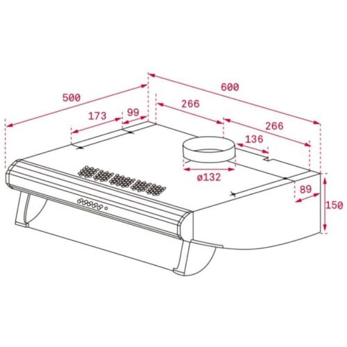 Kích thước của Máy hút mùi Teka C 6420 S/STEEL
