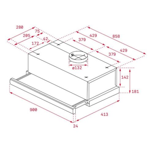 Kích thước của Máy hút mùi TEKA TL 9310