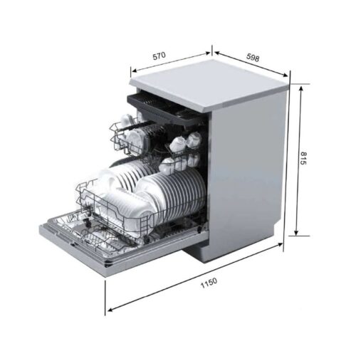 Kích thước máy rửa bát Malloca WQP12-J7309K E5