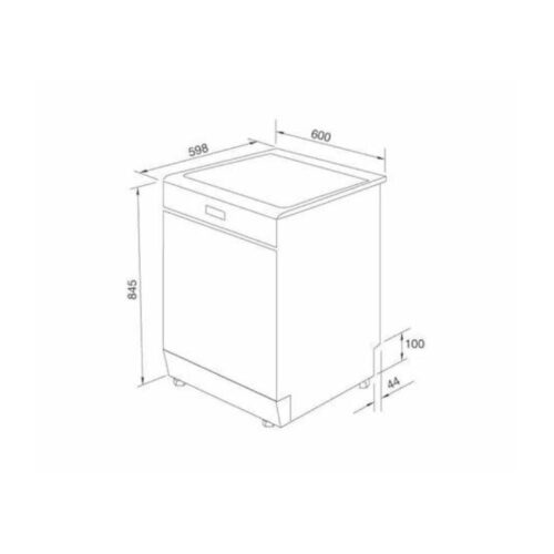 Kích thước máy rửa bát Malloca WQP12 J7209N E5