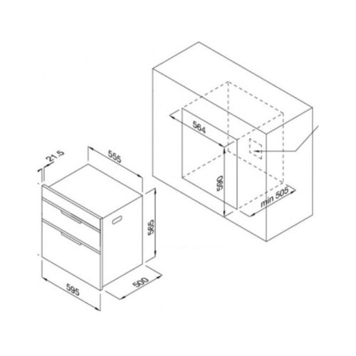 Kích thước máy sấy bát âm tủ Malloca MSC-100A